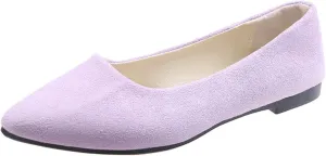 Womens Loafers Comfortable Dressy Wide Width Slip On Flat Shoes Women Casual Work Pointed Toe Office Driving Shoes