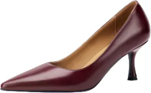 Women's Low Heel Pointed Toe Kitten Heel Daily Shallow Mouth Shoes on Stilettos Fine High Heels Party Wedding Prom Work Formal Dress Shoes Office Event Comfort Heels