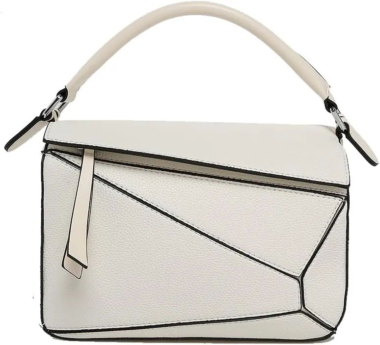 Women's Patchwork Handbags Geometry Bag Large capacity One Shoulder Bags adjustable satchel bag Zipper Purses