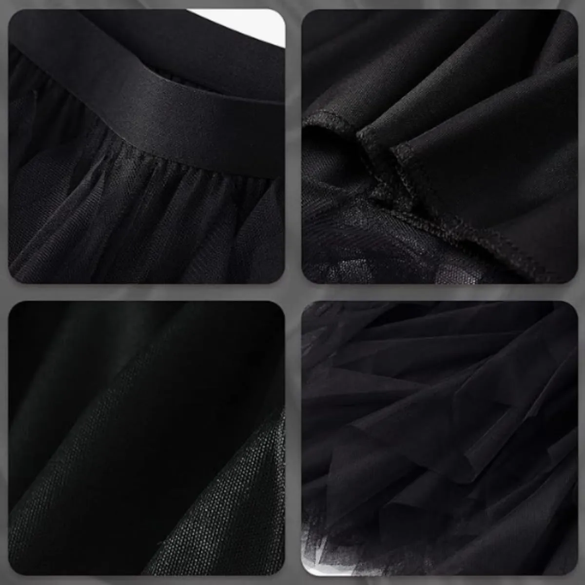 Women's Ruffled mesh Pleated midi Skirt, Elasticated high Waist Tulle Skirts
