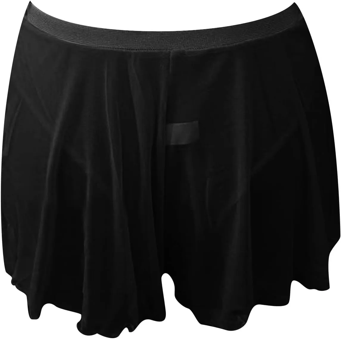 Women's Sheer Mini Dress Shorts Sexy Lingerie High Waisted Tulle Skorts Soft Comfy Breathable Casual Nightwear Shorts