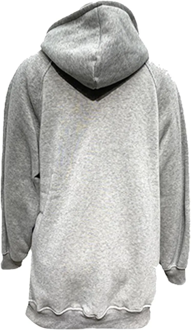 Women's Side Split Oversized Hoodies Sweatshirts Raglan Loose Fit Casual Solid Long Sleeve Pullover Tops with Kangroo Pocket