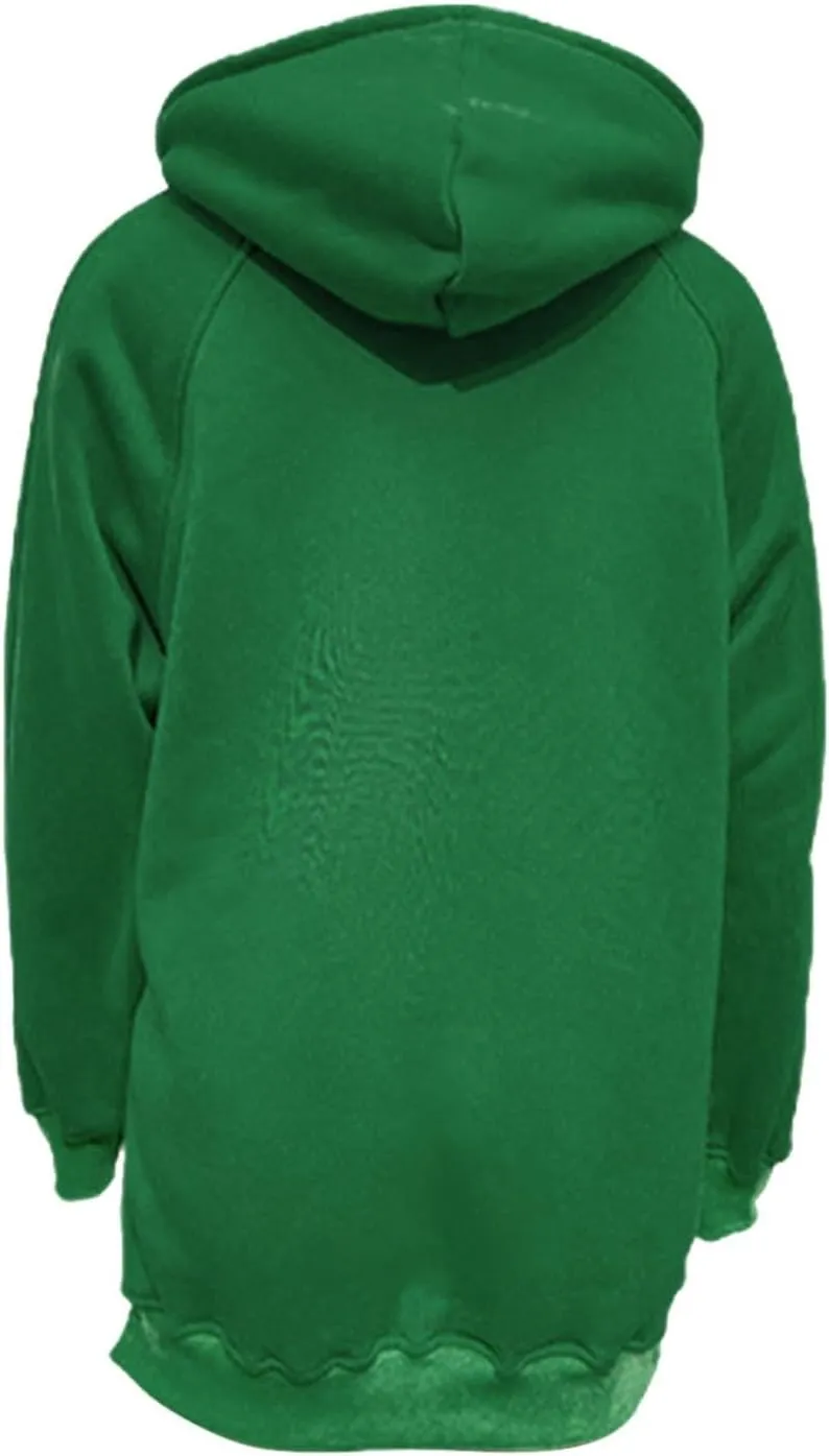 Women's Side Split Oversized Hoodies Sweatshirts Raglan Loose Fit Casual Solid Long Sleeve Pullover Tops with Kangroo Pocket
