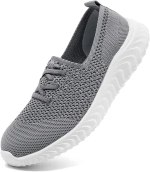 Women's Slip on Walking Athletic Tennis Shoes Running Sneakers Non Slip Hands Free Gym Sports Lightweight Breathable Casual Fashion Comfortable Mesh