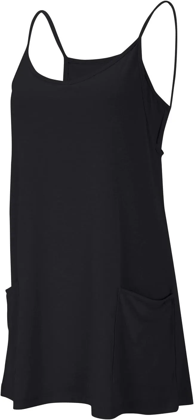 Womens Tennis Romper Dress Sleeveless Athletic Workout Dress with Built in Shorts Cute Mini Golf Dresses with Pockets
