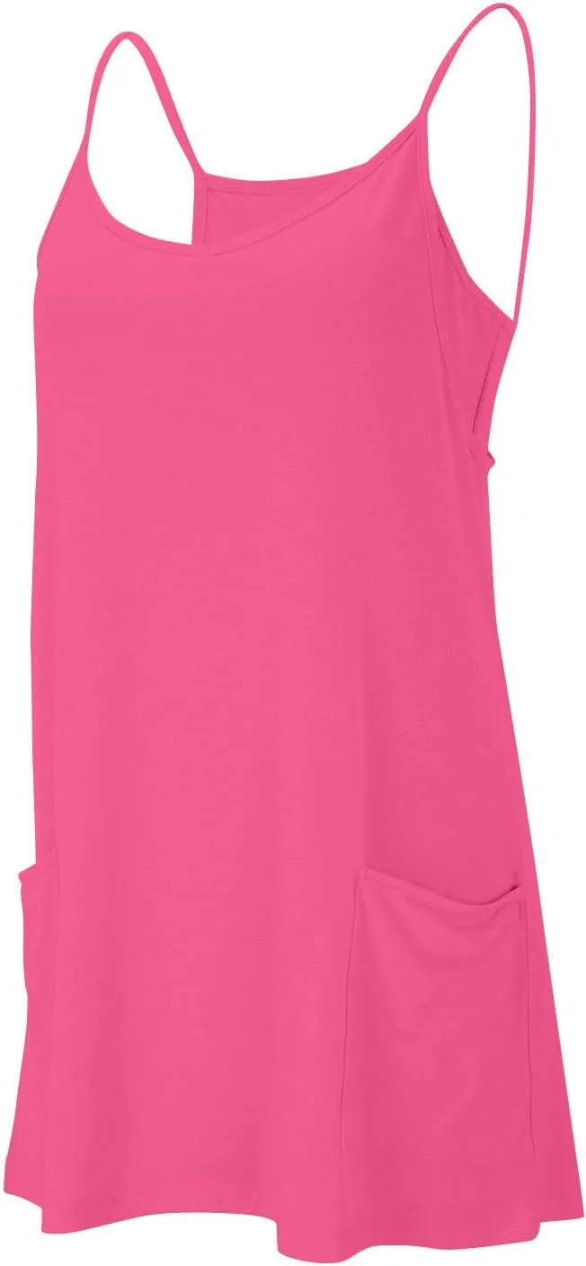 Womens Tennis Romper Dress Sleeveless Athletic Workout Dress with Built in Shorts Cute Mini Golf Dresses with Pockets