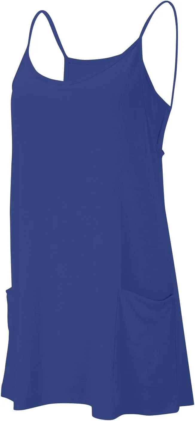 Womens Tennis Romper Dress Sleeveless Athletic Workout Dress with Built in Shorts Cute Mini Golf Dresses with Pockets