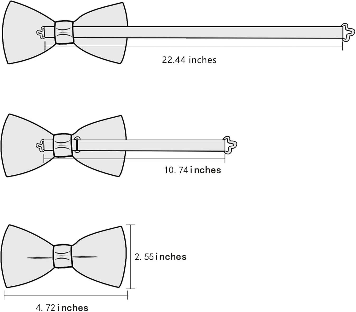 YOHOWA Mens Silk Bow Tie Pretied Bowtie with Gold Fashion Ring Pocket Square Cufflinks Luxury Box