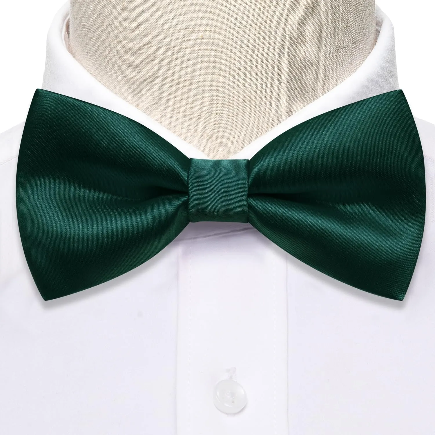 YOHOWA Mens Silk Bow Tie Pretied Bowtie with Gold Fashion Ring Pocket Square Cufflinks Luxury Box
